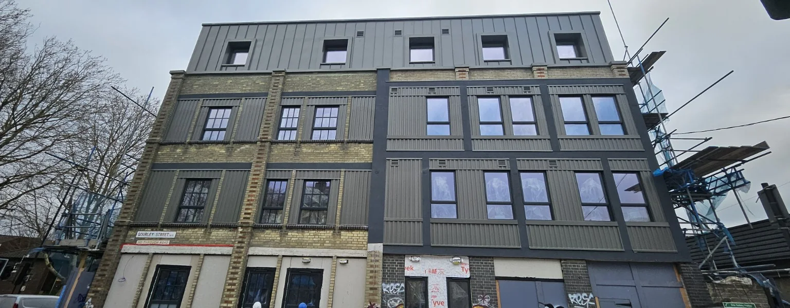 Commercial rainscreen façade